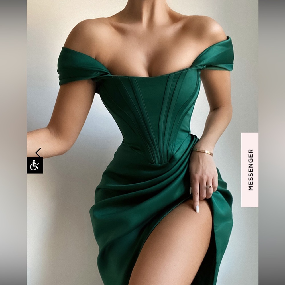 Loretta green dress from House of CB